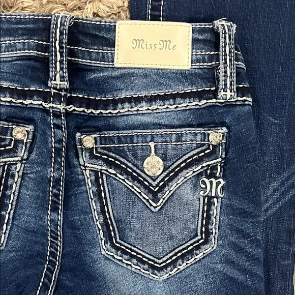 Miss Me Dark Blue Mid Rise Bootcut Jeans - Picture 9 of 9